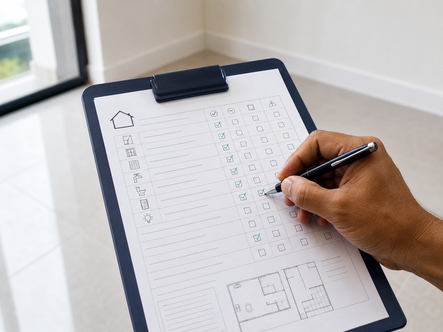 Checklist utilizado durante uma vistoria técnica